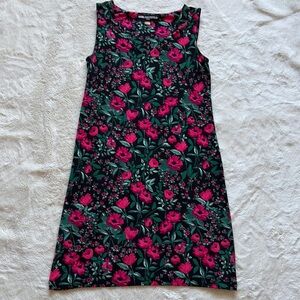 Karl Lagerfeld Paris Sleeveless Floral Sheath Dress Black Red Green Size 4